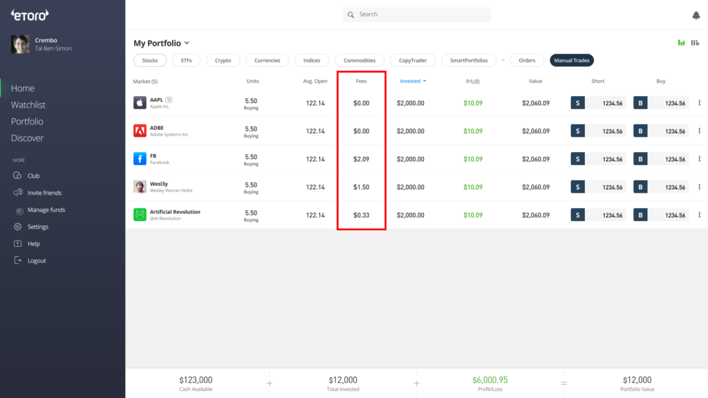 Where can I see the fees that I paid?
